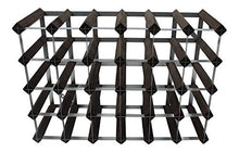 DS Wineware - Portabottiglie tradizionale da 30 bottiglie da vino, completamente assemblato, certificato FSC, in pino scuro, mogano, 6 x 4