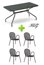 EMU Tavolo per Esterno Cambi 120 x 80 CM Art. 807 Marchio 4 POLTRONE Ronda in Ferro ZINCATO E Verniciato A POLVERI - Colore Ferro Antico - Made in Italy
