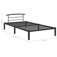 SKM Giroletto Nero in Metallo 90x200 cm (12.3kg)