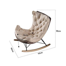 XinQing-Sedia a Dondolo Balcone Pigro Sedia a Dondolo in Tessuto reclinabile in Tessuto Snail-Style shood shood Chair 95x90x90cm