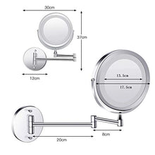 Muro del Bagno Montato Specchio Led Specchio Per Il Trucco 1X/5X Ingrandimento Regolabile Specchio Cosmetico di Ricarica USB Tocco Dimming Specchi