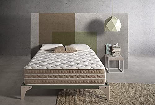 SIMPUR RELAX | Materasso Matrimoniale alta qualitá BIO THERMAL CASHMERE® Memory 160x190 alto 30 cm | Fibre naturali di Cashmere ® Tessuto trapuntato ad alta grammatura| Ergonomico