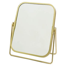 ZYCH Cosmetico Specchio da Toeletta Dorato per Specchiera per Il Salone di Bellezza della Camera da Letto Rotazione a 360 Gradi Specchietto Make up con Supporto Stile retrò Specchio Vanity