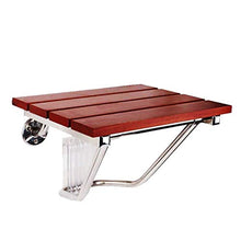 LXLAMP Sgabello Doccia Antiscivolo Regolabile in Altezza Sedile for Doccia in Legno Massello, Sgabello for Doccia Ribaltabile A Parete, Ingresso Corridoio Bagno, Portante 250KG