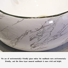 HEIFEN Lavabo, lavabo, Arte Astratta Ovale sopra lavabo controsoffitto lavabo Bagno casa Piazza Arte Classica, Semplice Stile 57 * 17 * 15 cm Large Oval - No Pattern