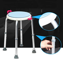 Sgabello doccia 8 Regolazioni di Altezza Sgabello Doccia In Lega di Alluminio Telaio Rotazione 360 ° Montaggio Impermeabile Mute Antiscivolo Sgabello Da Bagno