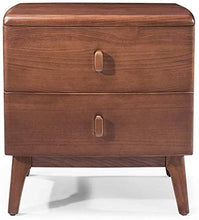 Comodino tavolino Comodino Dressing Table Gabinetto Simple Storage Camera di Legno Solido Cassetti (Color : Brown, Size : 48 * 40 * 51cm)