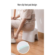 H-M-Shelf Piccolo Sgabello Panco di plastica Bagno per la casa Bagno Basso Sgabello Bagno Sgabello Antiscivolo Sgabello per Bambini Sgabello da caffè Bianco