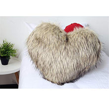 Finto Raccoon Pelliccia Cuore Cuscino Indietro Cuscino Coperchio Per Cuscini Da Gettare Cuscino Caso Home Decorativo Super Morbido Peluche