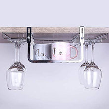 LHQ-HQ Acciaio Inossidabile Punch-Libero Multi-Funzione Hanging Supporto di Tazza di immagazzinaggio cremagliera di Vetro di Vino Capovolto Wine Rack Hanging Wine Glass Shelf