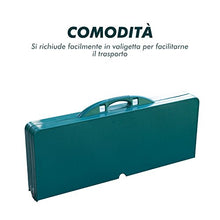 Outsunny Tavolo da Picnic con 4 Sedie Richiudibile a Valigetta Pieghevole Portatile Alluminio 84.5 × 39 × 10cm