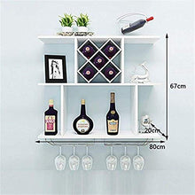 Scaffale Legno Porta Vino Porta Bottiglie E Vetro Portabottiglie Per Vino- Portabottiglie Da Parete, Portabottiglie Da Vino, Per La Decorazione Della Cucina E Della Sala Da Pranzo-bianca