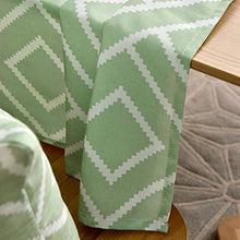 WSJIABIN Decorazione della casa tovaglia tavolino Tessuto Verde Geometrico Reticolo Modello Copertura Panno Tavolo da Pranzo Soggiorno tovaglia Impermeabile tavolino Cuscino Federa