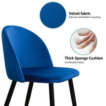 OFCASA Set di 2 sedie da pranzo in velluto verde con schienale imbottito e gambe in metallo nero, sedia per soggiorno, ufficio, sala ristorante