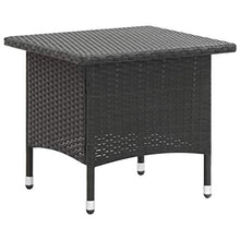 FAMIROSA Tavolino da tè Nero 50x50x47 cm in Polyrattan