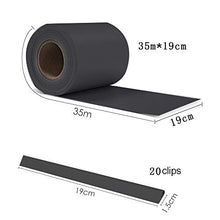 Wasnsc Strisce frangivista 35 m x 19 cm con 20 clip, per recinzione da giardino o balcone, diversi colori (35 m, antracite)