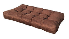 SET CUSCINI PER DIVANI PALLET BANCALI Seduta 120x80x15 cm + Schienale 120x42x10-18 cm - COLORE MARRONE