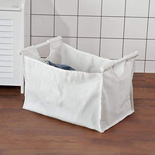 SoBuy® Cesto portabiancheria con Sacco per Biancheria, Panca Contenitore, bianco, FSR40-W,IT