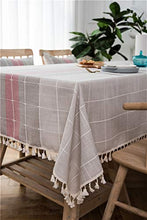 Wandskllss Tovaglia Pizzo di Cotone Tovaglie Nappe, Tovaglie Impermeabili Muffa, Tovaglie for Banchetti (Color : Pink Stripes, Size : 140x250)