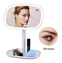 Specchio per Il Trucco Specchio for Il Trucco USB LED di Carica, Gradi Rotativi con Lo Schermo 10X di Ingrandimento Tocco 360 Vanity Piazza Desk Stand Cosmetic Mirror
