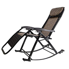 SHUAIIJUAN Sedia per il tempo libero domestico Sedie sdraio da giardino a dondolo con regolabile poggiatesta giardino sedia di svago Patio Lounge Recliners pieghevole Poltrona reclinabile for Beach Ga