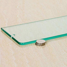 Luyshts Mensola moderna rettangolare in vetro temperato Spazio antiruggine Mensola per bagno in alluminio Supporto a parete Supporto rettangolare con finitura lucida Mensola per doccia Mensola gallegg