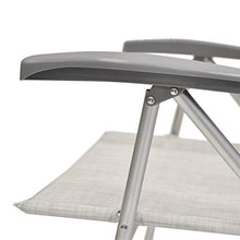 COPPIA Poltrone grigio melange Pieghevoli, Portatili per mare, piscina, giardino, campeggio | 2 PZ Sedie Sdraio da Spiaggia Richiudibili Struttura in Alluminio e textilene | Dimensioni 58Lx64Px108H cm