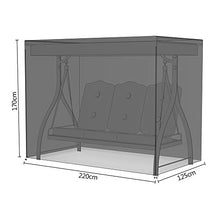 Stronghigheu 3 posti altalena copertura impermeabile traspirante tessuto Oxford nero 170 X 125 X 220 cm