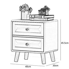 Comodino Bianco Doppio pompaggio Studio Corridoio dell'Assemblea Addensare Locker Pratico Bagno Solido della Famiglia di Legno Camera da Letto Soggiorno Multifunzione 40X30X45.5cm FANJIANI