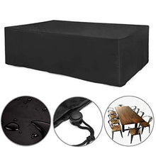 JYSSH Robusto Mobili da Giardino Copertura, Copri Tavolo da Esterno Tessuto, A Prova di Strappo A Prova di Polvere Copertura Tavolo Esterno per Mobili in Metallo Vimini O Plastica,245 * 165 * 55cm