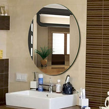 XQAQX Specchio da Trucco Specchio Ingranditore A Parete Ovale Bathroom Specchio, Specchio da Toilette, Specchio da rasatura, Bagno Decorazione, No Frame - 45 * 60CM