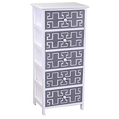 Vacchetti Gianna Mobiletto, Legno, Bianco Grigio, Grande