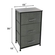 YOURLITEAMZ - Cassettiera verticale a 3 cassetti, con struttura in metallo, piano in legno, organizer in tessuto non tessuto, per abbigliamento, maglioni, jeans, coperte, colore: Nero