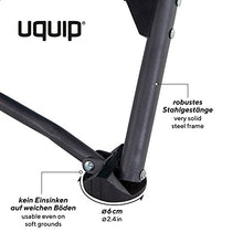 Uquip Sandy XL - Sedia a Sdraio Pieghevole con Schienale Alto, con Braccioli, carico Max di 120 kg