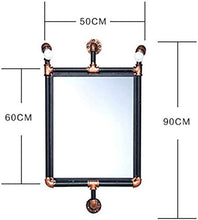 WZH Specchi da Bagno Specchio da Bagno sospeso Specchio Decorativo Supporto Specchio | Specchio da Parete e Specchio da Barba per Il Trucco | Cornice Metallica