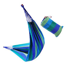 DOITOOL amaca tela singola persona amaca in cotone per veranda veranda giardino cortile sdraio all'aperto (blu)