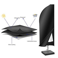 Herefun Telo Protettivo per Ombrellone, Fodera Protettiva con Asta Telescopica, Oxford 210D Copriombrellone Copertura Impermeabile, Resistente ai Raggi UV, 265 x 40 x 70 x 50 cm (280x30x81x46cm)