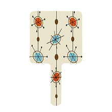 Specchio a mano, satelliti di epoca atomica quadrato palmare specchio con maniglia per trucco casa salone di viaggio uso 9 cm L x 16 cm L