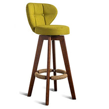Sgabelli Da Bar Sedia moderna moderna di legno del lino per il ristorante della prima colazione Sedia della barra di cena del caffè di legno Adatto Per Bancone Caffetteria ( Color : Beige , Size : A )