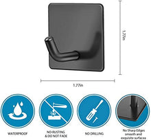Homovater Ganci Adesivi Ganci Portasciugamani in Acciaio Inox Gancio Appendiabiti Porta Accappatoio da Parete Autoadesivo Gancio per Cucina e Bagno (Adesivi Ganci, 3 Pezzi-Nero opaco)