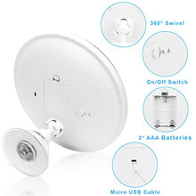 deweisn Specchio per Trucco con Ventosa -Montaggio a Parete, Ingrandimento 10X Specchio da Bagno LED Illuminato Portatile Rotazione 360 ° per Viaggio, Cosmetici e Rasatura, Batterie e USB