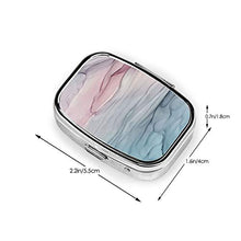 Scatola quadrata per pillole medicinali Calming Pastel Flow BlushGrey e blu Fashion Organizer per pillole da viaggio Dispenser per vitamine integratori