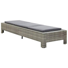 vidaXL Lettino Prendisole Regolabile Robusto con Cuscino Spesso Foderato con Zip Sdraio Chaise Longue Telaio in Acciaio Marrone in Polyrattan