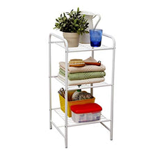 LYM &ripiano di stoccaggio A Pavimento Rack, Piazza Bagno 3 Strati di memorizzazione di cremagliera d'angolo ripiano Scaffale di Finitura
