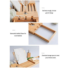 Vasca da Bagno Vassoio in bambù, Portaoggetti da Bagno Regolabile Caddy iPad Lettura Bicchiere da Vino Candelabro Vasca da Bagno Ponte, 50-93x19cm, Adatto per La Casa Homestay Bagno