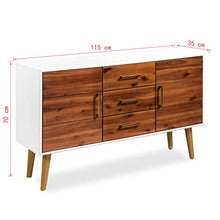 vidaXL Credenza in Legno Massello di Acacia Armadietto Mobiletto Cassettiera