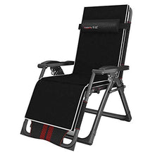 Sywlwxkq Sedie Pieghevoli Zero Gravity Lettino Prendisole Reclinabile Spiaggia Patio Giardino Campeggio Sedia da Esterno Portatile da casa con Supporti in Cotone 200 kg Nero