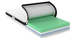 Amazon Basics - Materasso 2 in 1, rigidità medio/dura (H3) e dura (H4), con nucleo in espanso ibrido, 160 x 200 cm