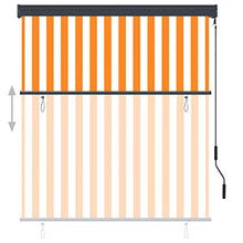 Irfora Tenda a Rullo per Esterni Bianco e Arancione,Tenda da Sole Avvolgibile,Tenda da Sole per Esterno 140x250 cm
