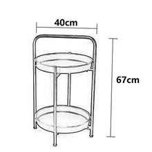 YIN YIN Carrello per ripiani Carrello for ripiani ， Scaffale for vassoio in ferro battuto elegante e resistente elegante casa soggiorno divano cucina bagno ristorante carrello mensola, oro 40X67CM Car